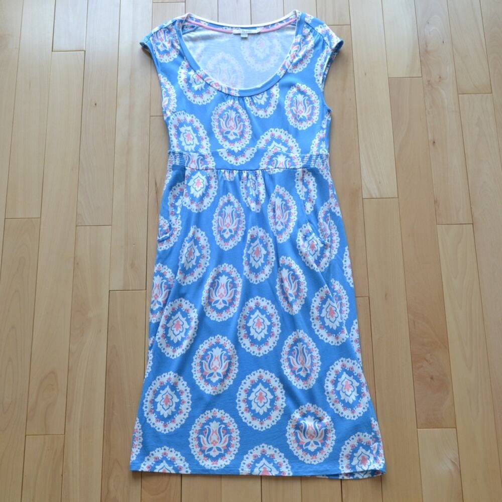 Boden Sleeveless Maxi Paisley Dress Blue Size 8